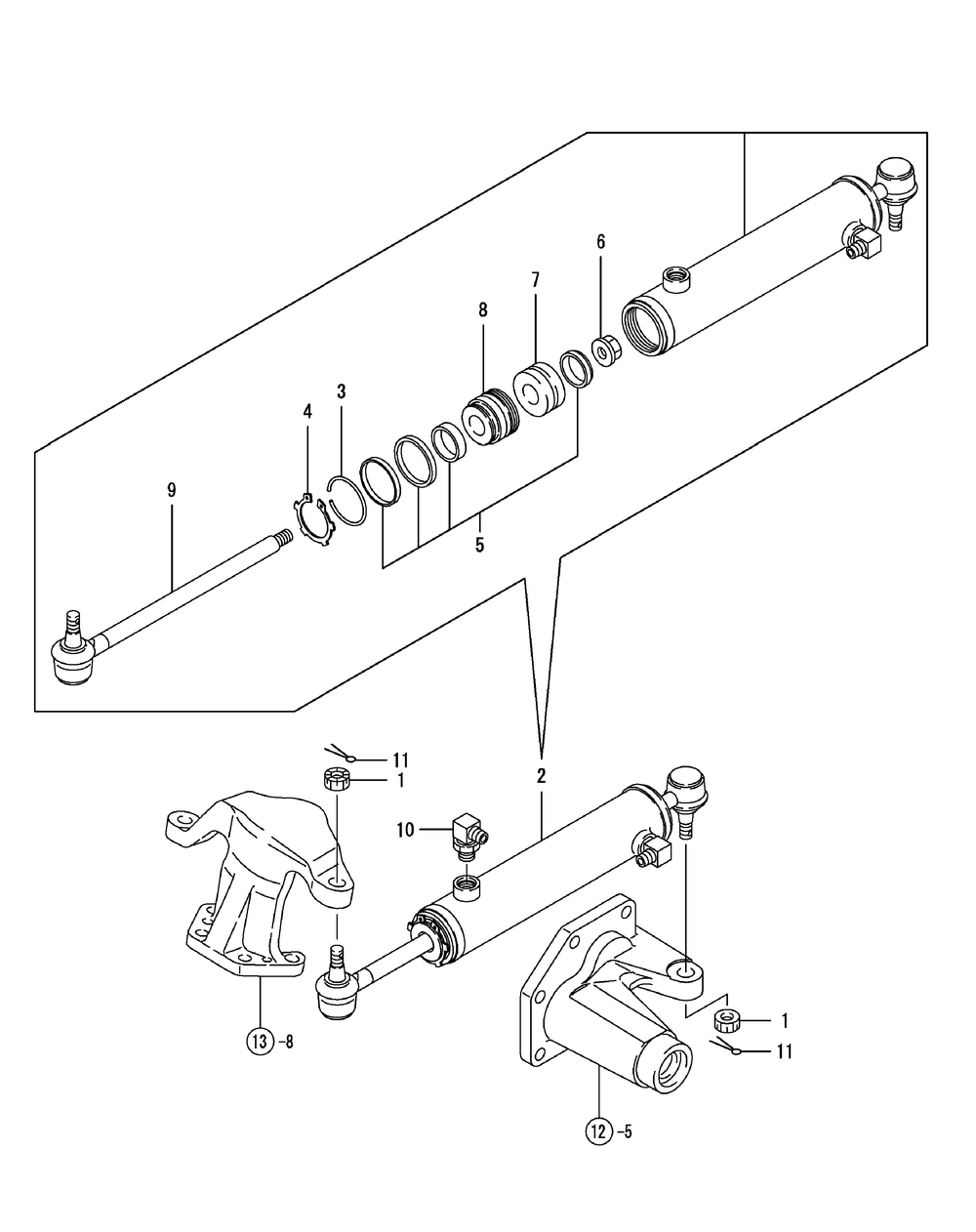 Pst Cylinder Diagram and Parts List for SX3100 54ALB4S727-54ALB4SW727-54ALB4SX727-54ALB4SY727-54ALB4SZ727-54AMB4S727-54AMB4SW727-54AMB4SX727-54AMB4SY727-54AMB4SZ727 Cub Cadet Lawn Tractor